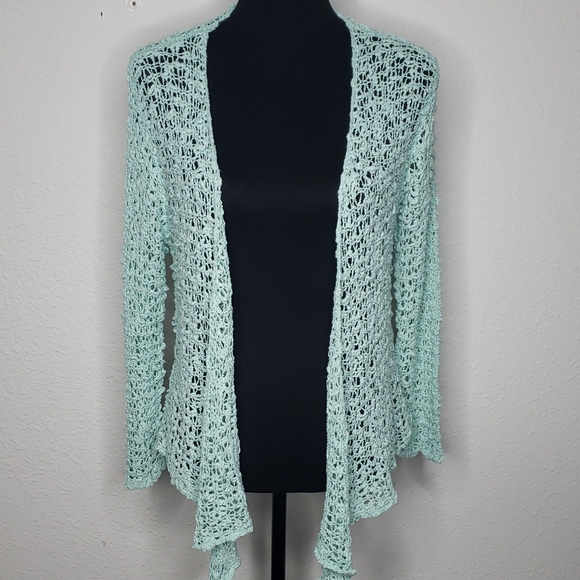 Kaktus Sweaters - NEW Kaktus Open Knit Soft Open Front Long Sleeves Cardigan Size S/M Beachy
